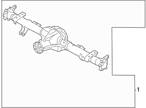 2024 FORD RANGER Rear Axle Assembly (with electronic locking differential) 17k thumbnail 4