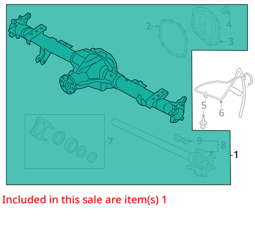 2024 FORD RANGER Rear Axle Assembly (with electronic locking differential) 17k thumbnail 3